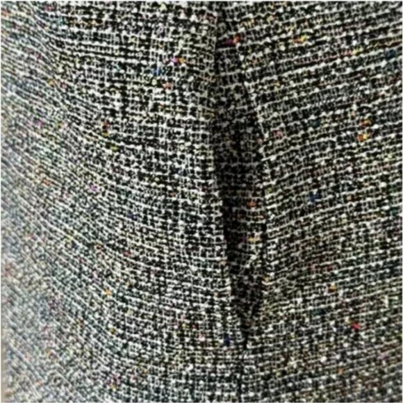 Loft Women's Tweed Boucle Ruffle Hem Midi Shift Dress Size Small Petite - Picture 6 of 9